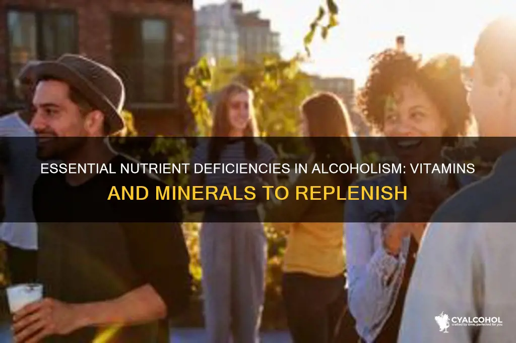 what vitamins and minerals are alcoholics deficient in
