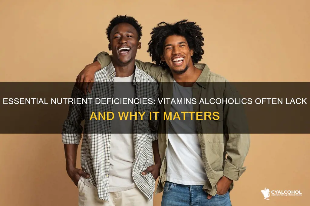 what vitamins are alcoholics low in
