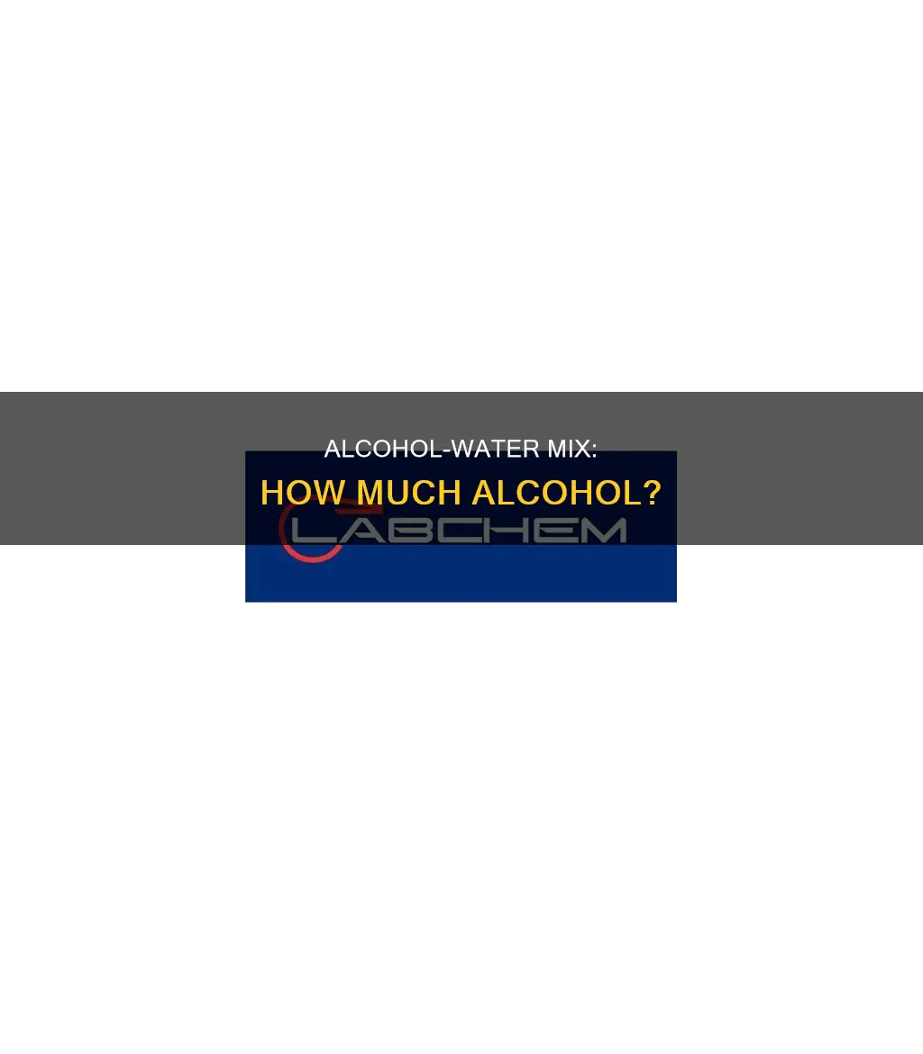 what volume of alcohol was added to the water
