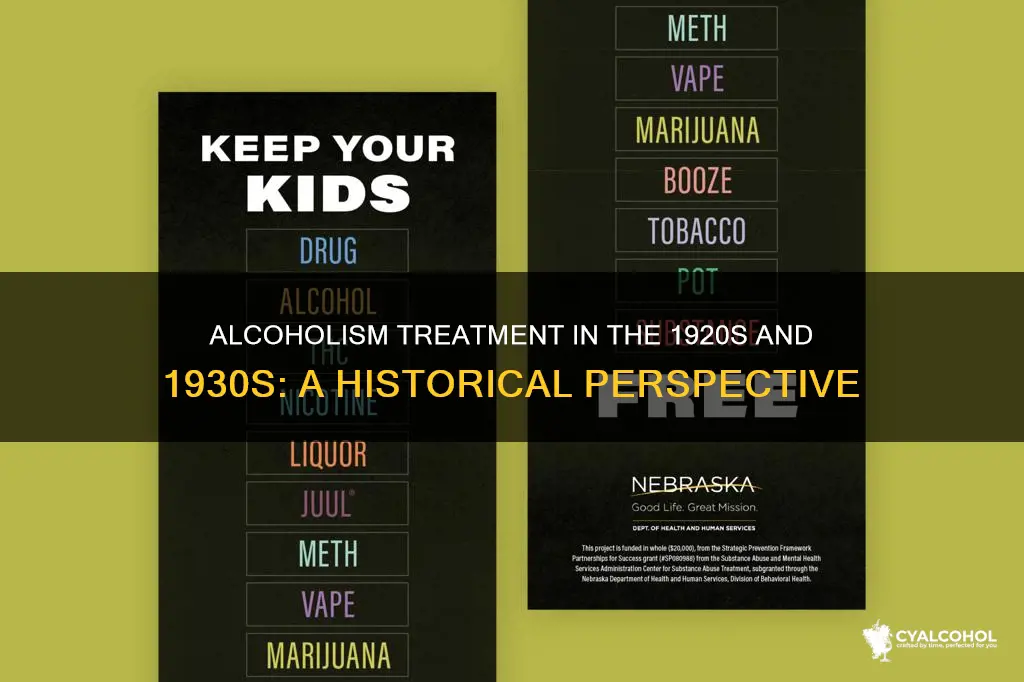 what was conventional treatment for alcoholism in the 1920s 1930s