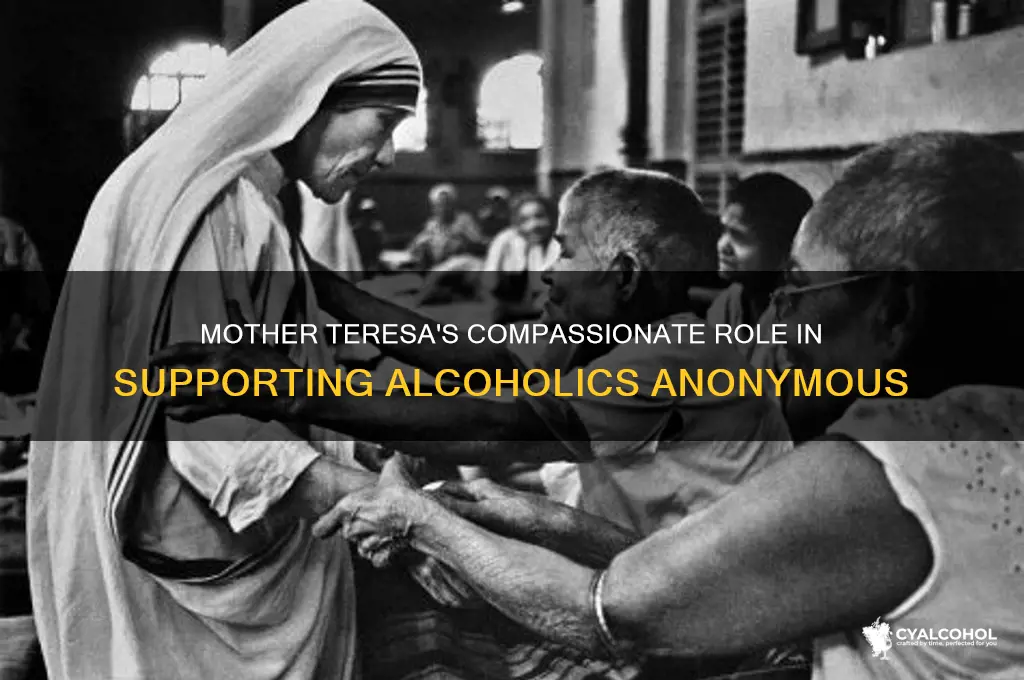 what was mother teresa involvement in alcoholics anonymous