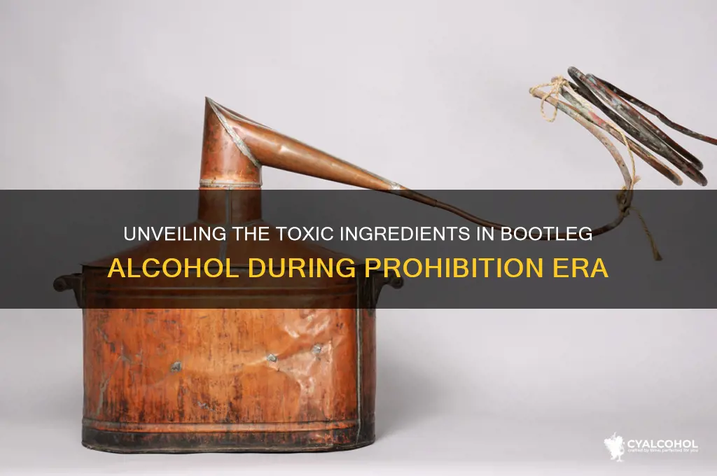 what was prohibition alcohol made of