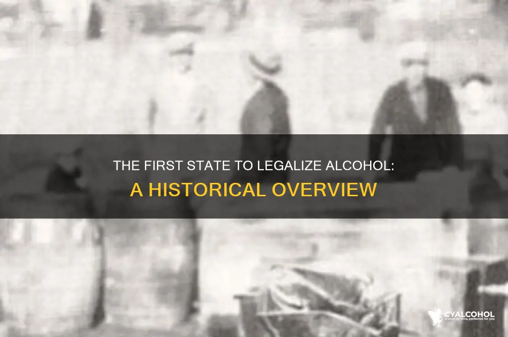 what was the first state to legalize alcohol