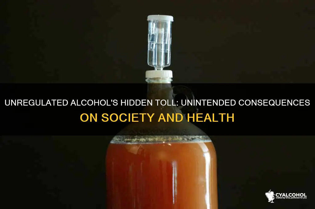 what were the unintended consequences of unregulated alcohol