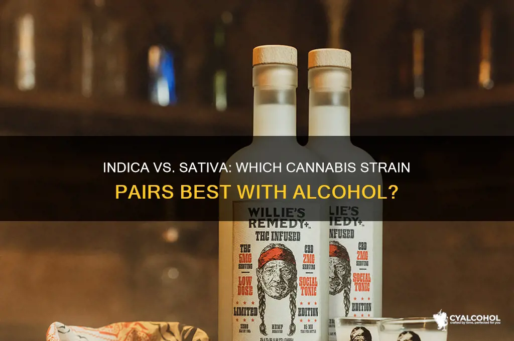what works best with alcohol indica or sativa