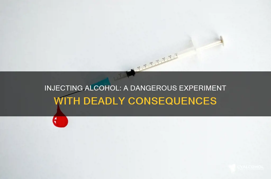 what would happen if you inject alcohol into your bloodstream