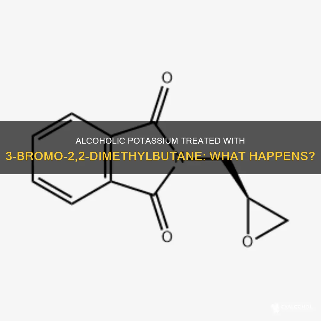 when 3-bromo-2 2-dimethylbutane is treated with alcoholic potassium