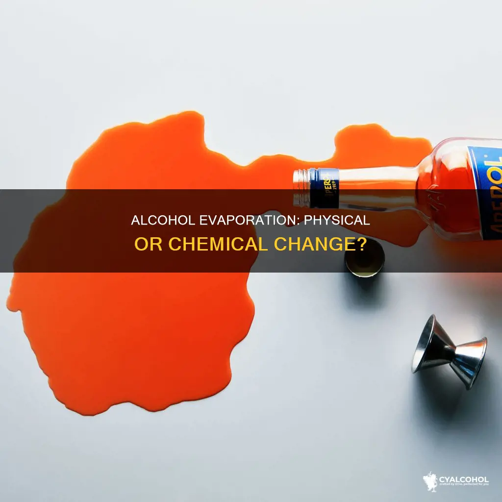 when alcohol evaporates is it a physical or chemical change