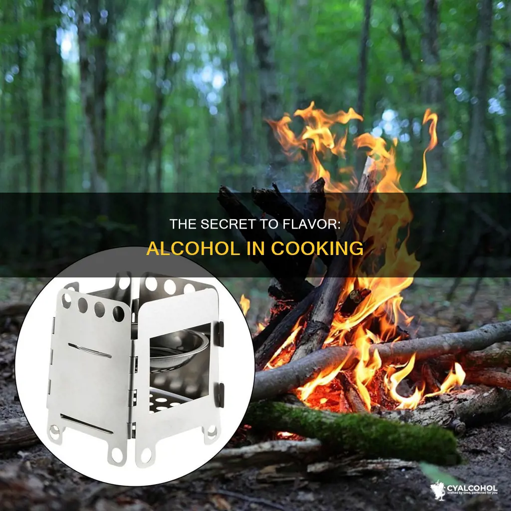 when alcohol is added to a hot pan to cook