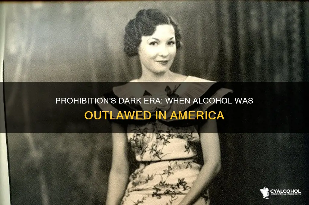 when alcohol was illegal