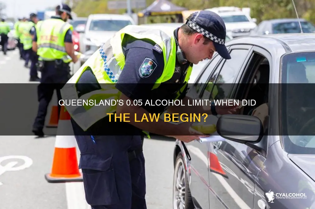 when did 05 alcohol limit come in qld
