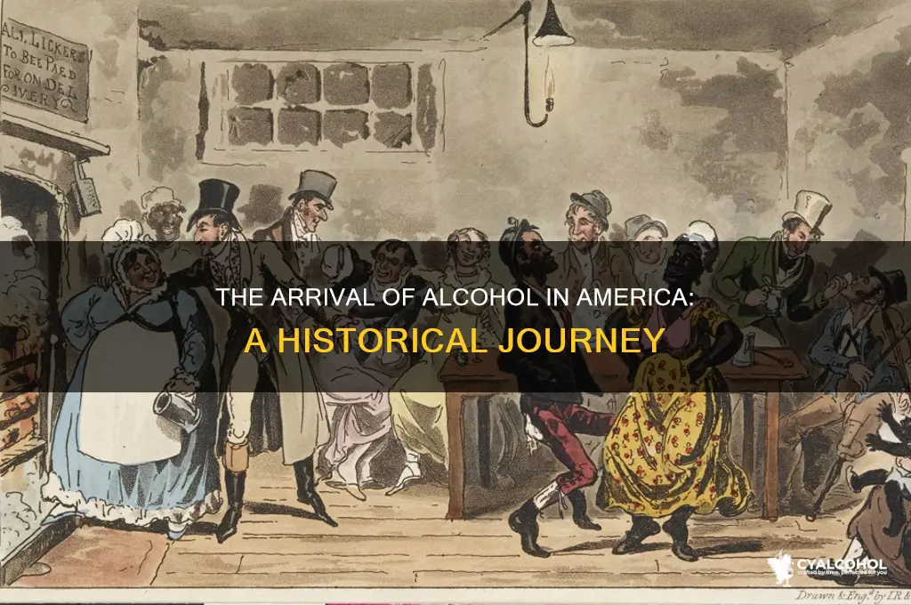 when did alcohol come to america