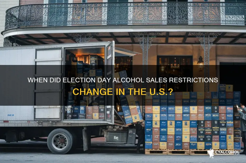 when did alcohol sales on election day change