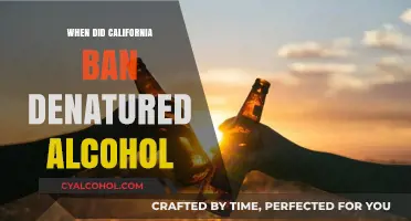 California's Denatured Alcohol Ban: A Historical Overview and Timeline