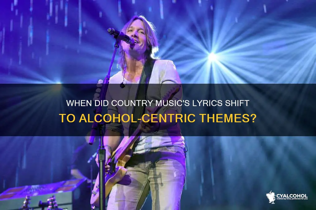 when did country muaic become all about alcohol