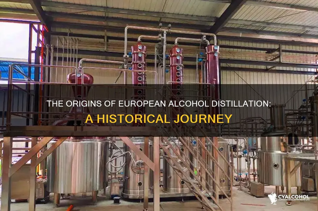 when did europeans begin distilling alcohol