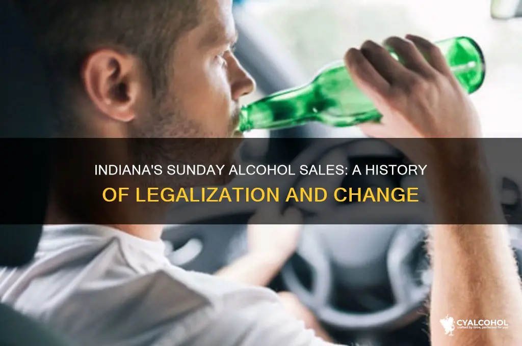 when did indiana allow alcohol sales on sunday