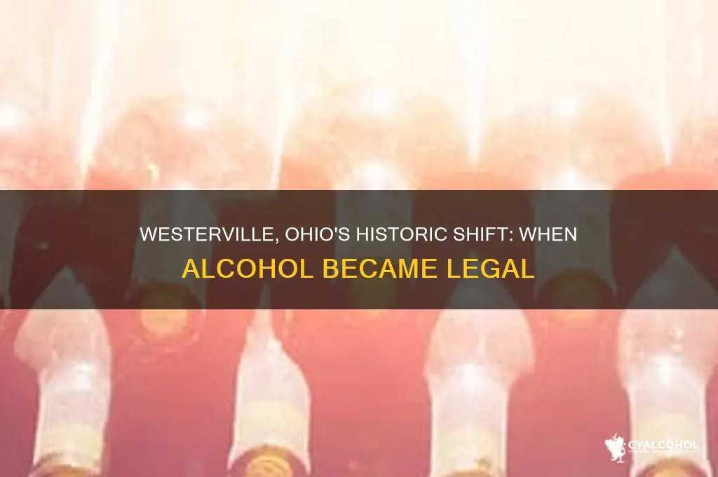 when did westerville ohio allow alcohol