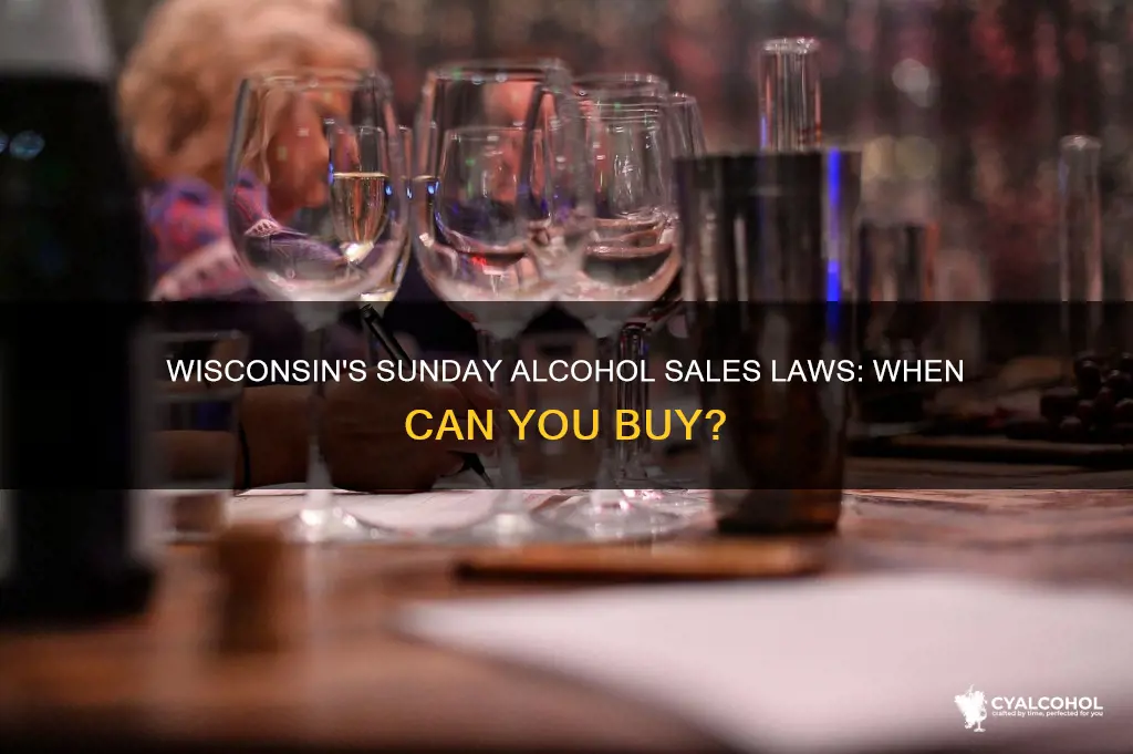 when do stores allow alcohol sales on sunday in wiisconsin