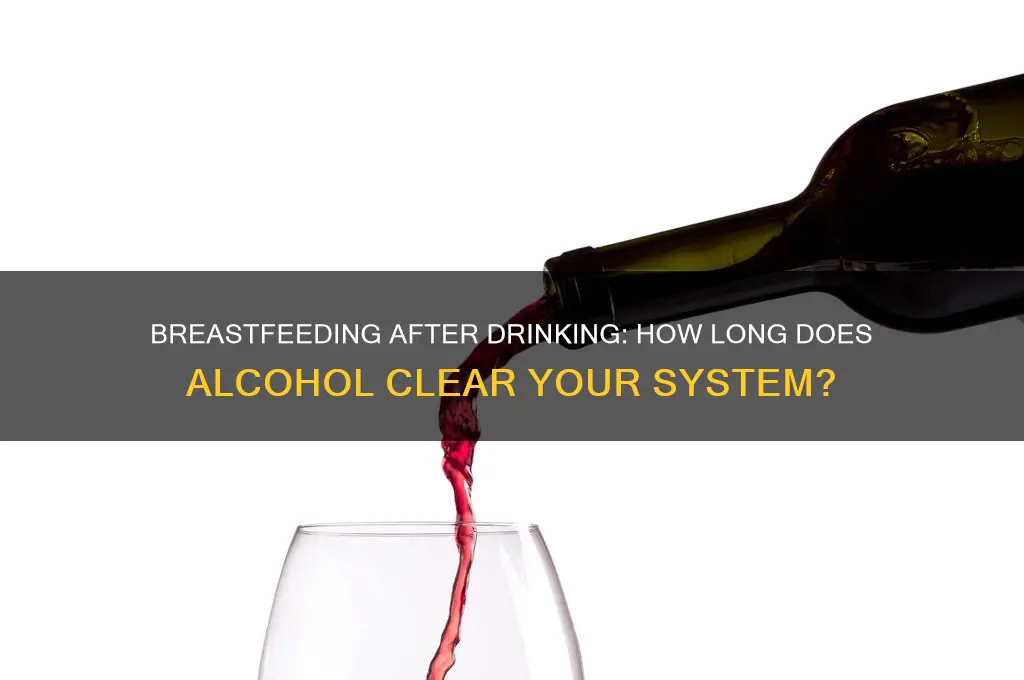 when does alcohol leave your system to breastfeed