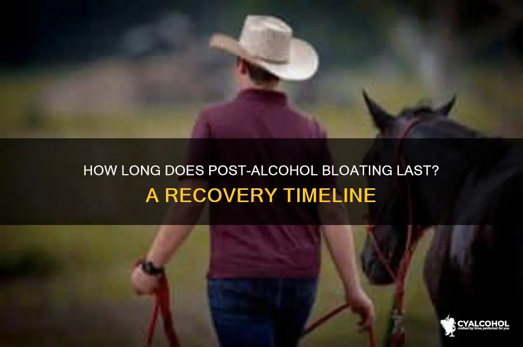 when does bloating go away after quitting alcohol