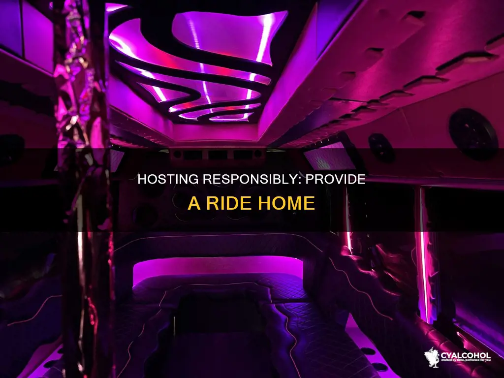 when hosting a party with alcohol you should provide transportation