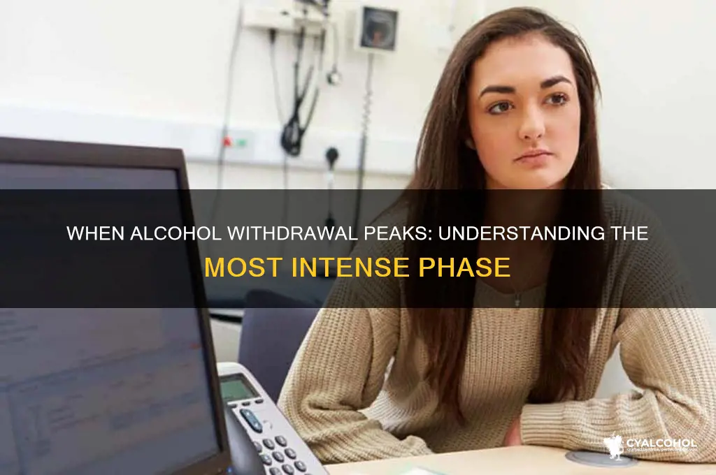 when is alcohol withdrawl the most