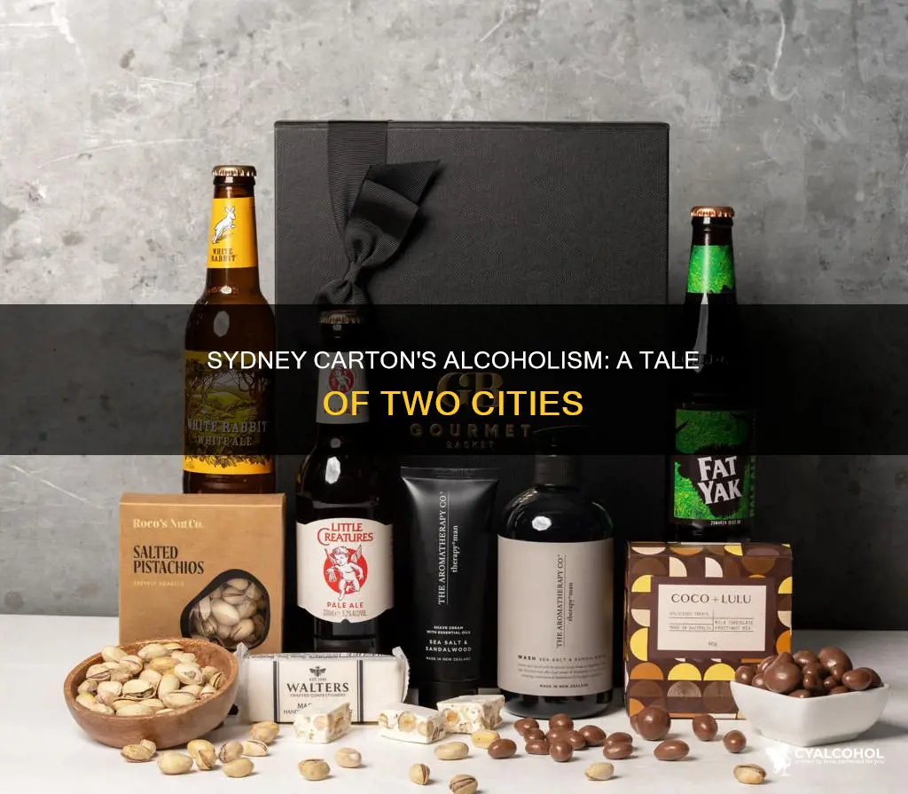 when is is shown sydney carton is an alcoholic