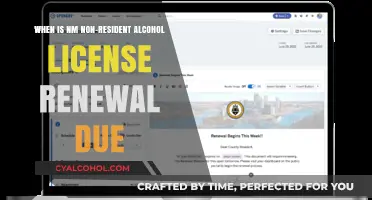 Renewal Deadline for NM Non-Resident Alcohol License
