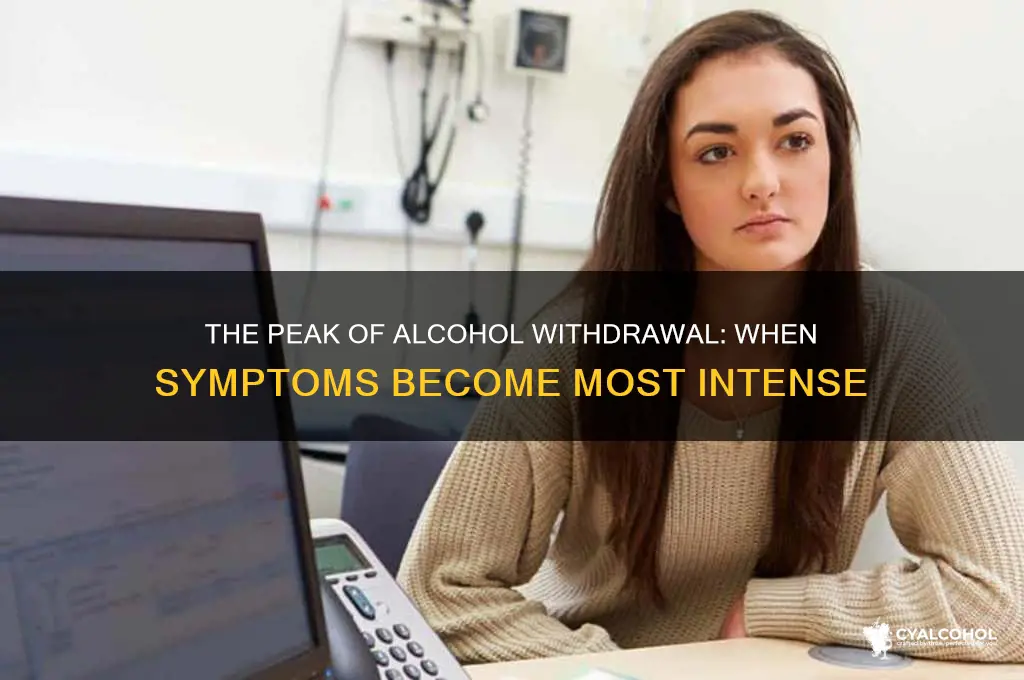 when is the worst part of alcohol withdrawal