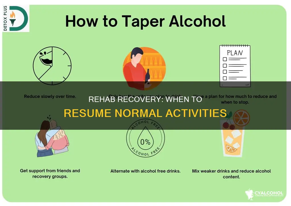 when should you resume normal activities after quitting alcohol