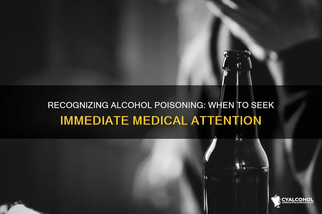 when to become concerned alcohol poisoning