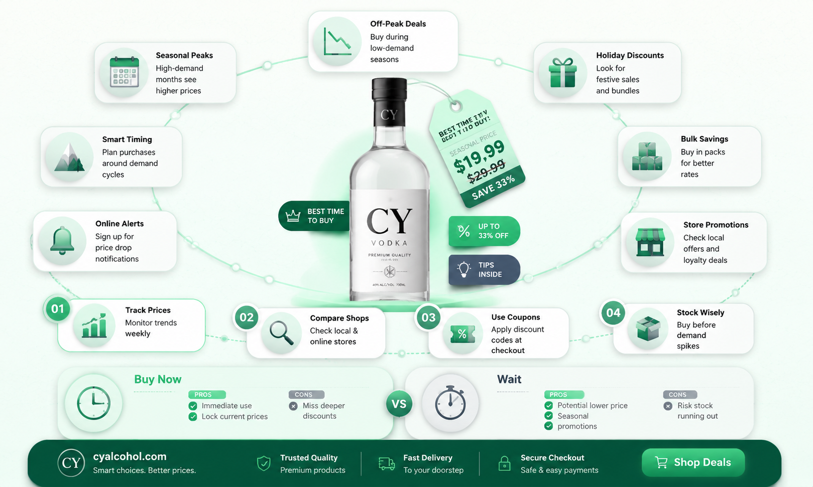 are alcohol prices cheaper certain times of year