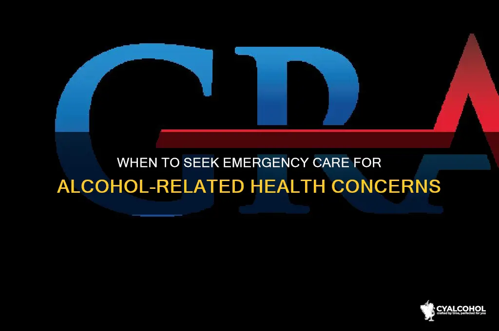 when to go to the hospital for alcohol