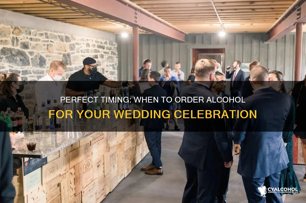 when to order alcohol for wedding
