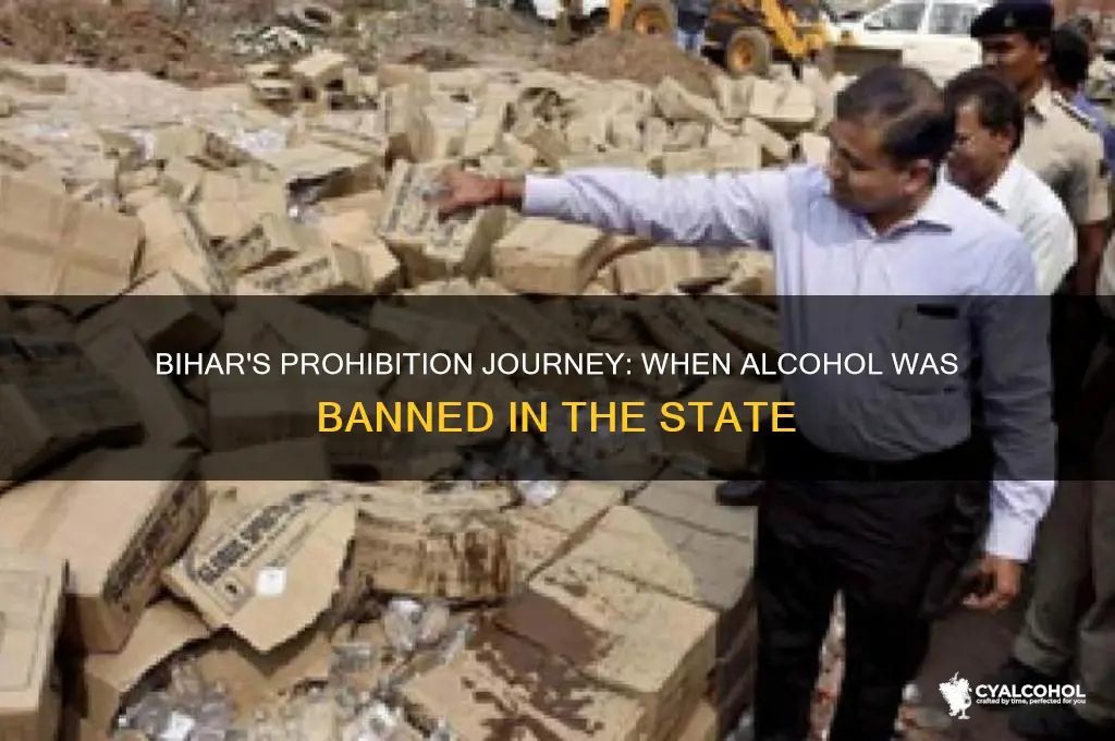 when was alcohol banned in bihar