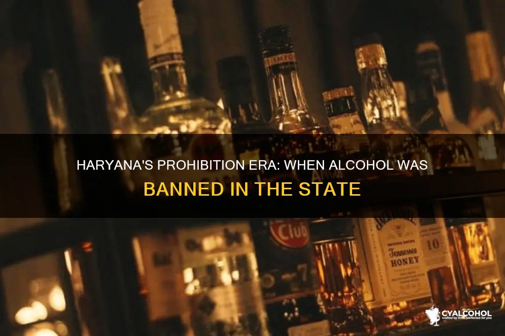 when was alcohol banned in haryana