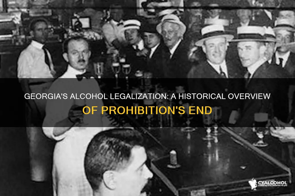 when was alcohol egalized in ga