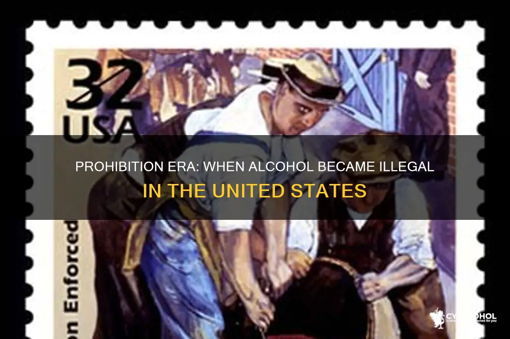 when was alcohol illegal in us