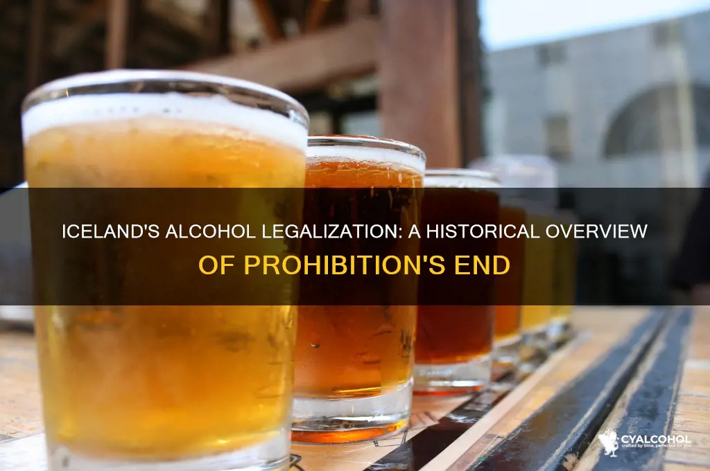 when was alcohol legalized in iceland