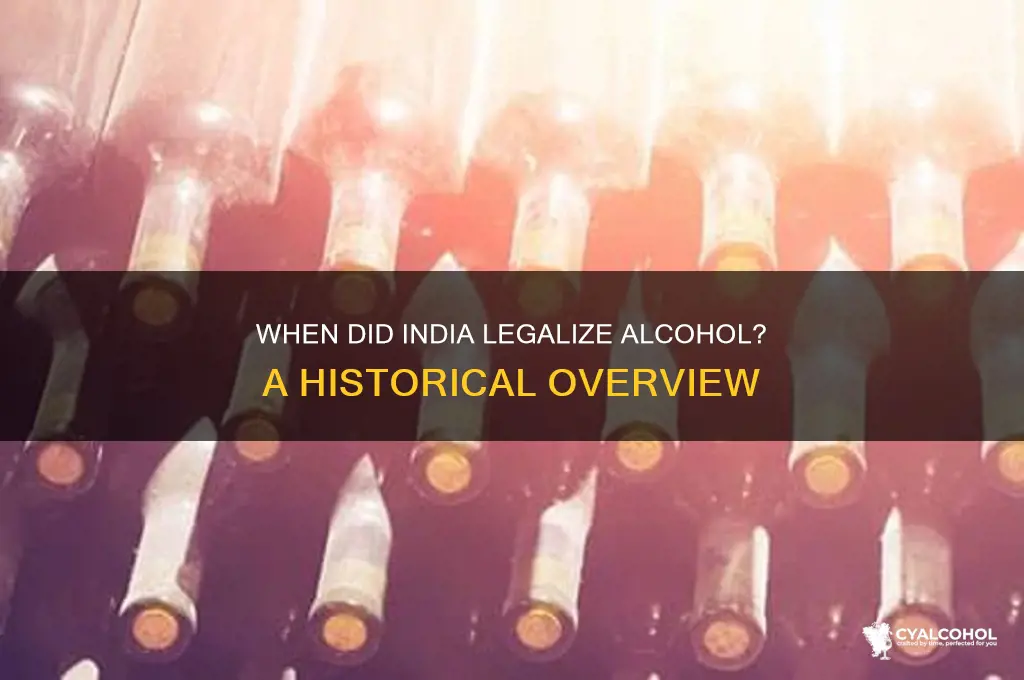 when was alcohol legalized in india