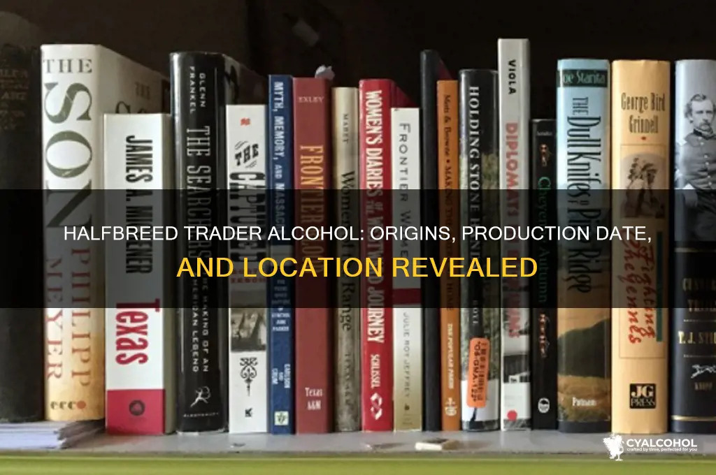 when was halfbreed trader alcohol made and where