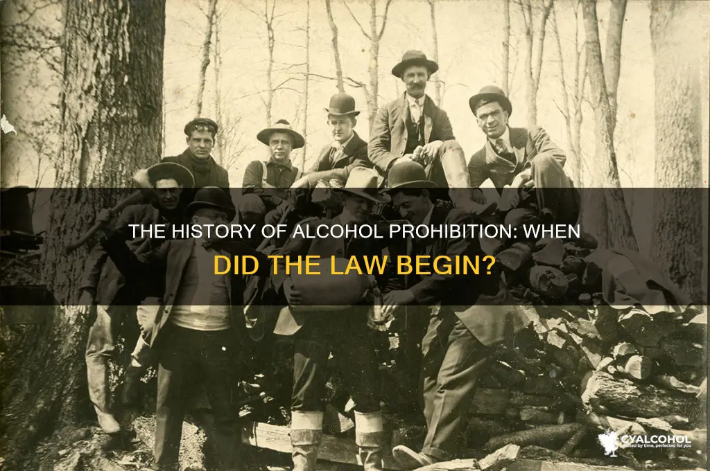 when was law for alcohol made