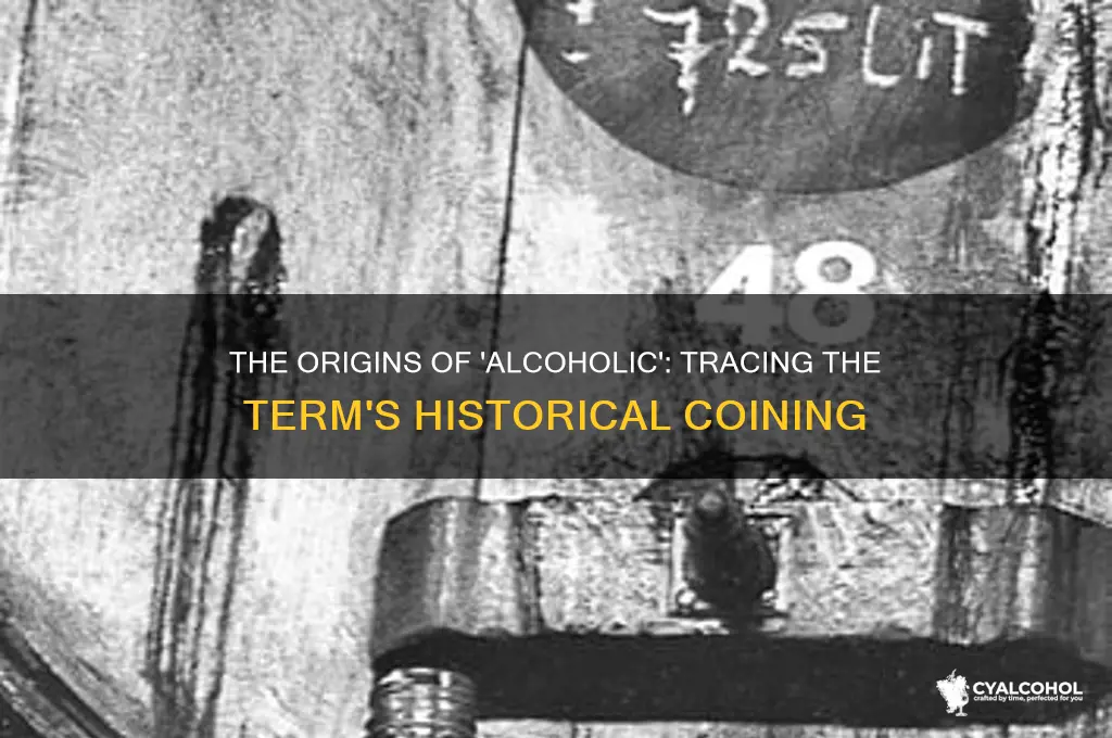 when was the term alcoholic coined