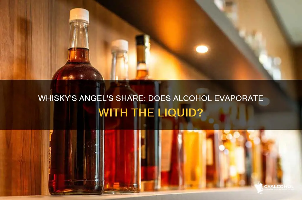 when whisky evaporates does the alcohol evaporate too