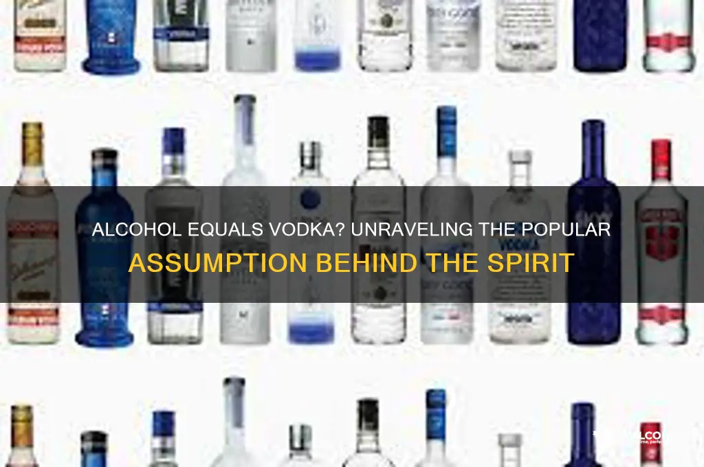 when you say alcohol most people assume vodka