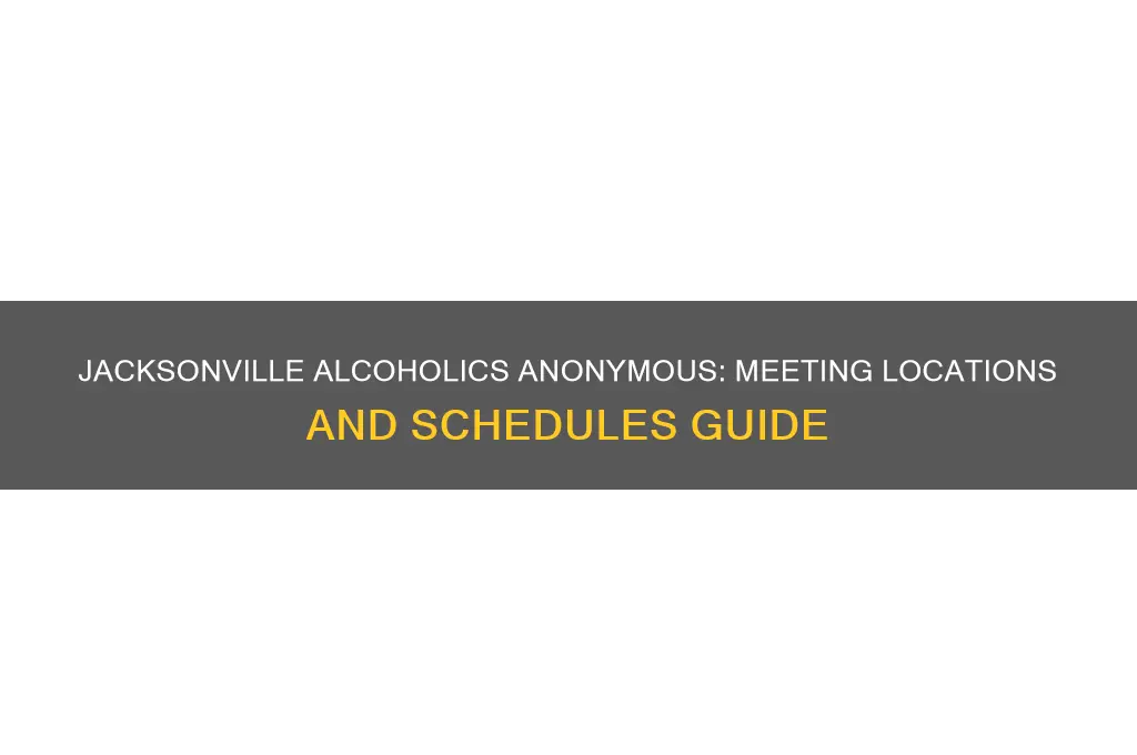 where and when jacksonville alcoholics anonymous