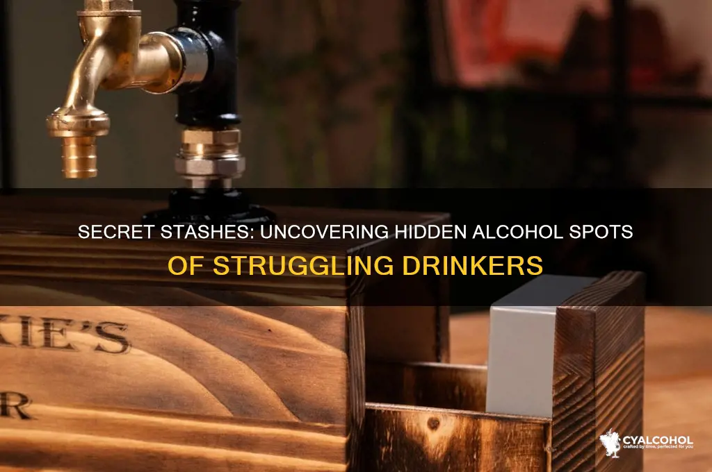 where do alcoholics hide their alcohol
