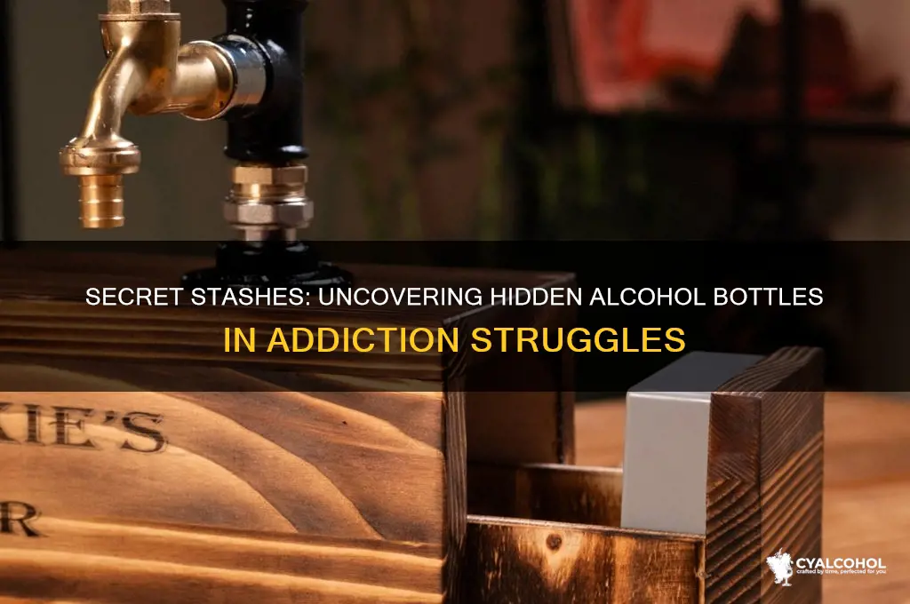 where do alcoholics hide their bottles
