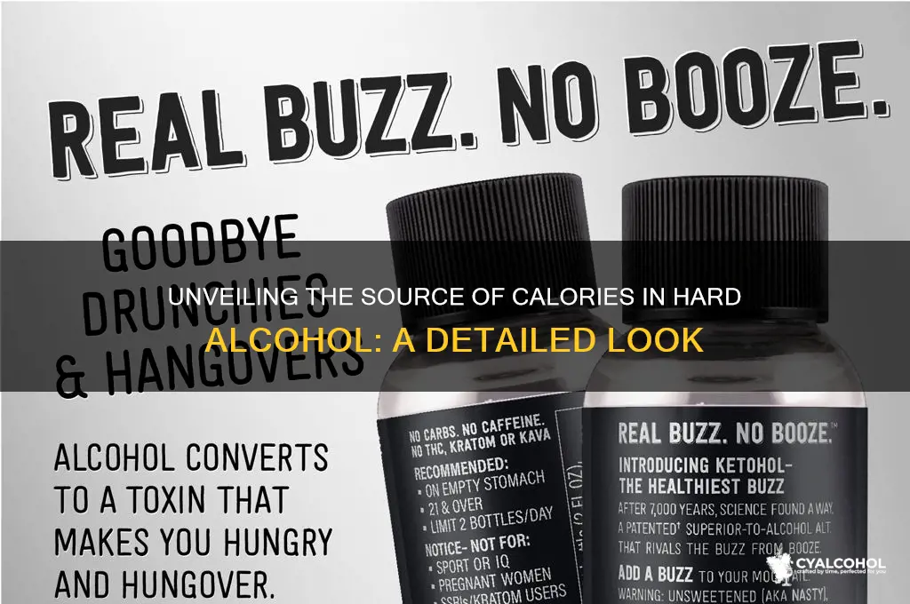 where do calories in hard alcohol come from